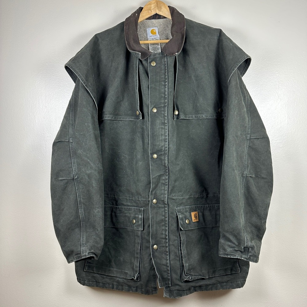 Carhartt Men's 2XL Duster Coat Moss Green C70 MOS Blanket Lined Western Cape